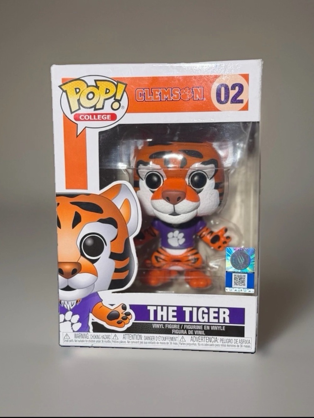 Funko Pop! College Clemson The Tiger Vinyl Figure - Orange & Purple